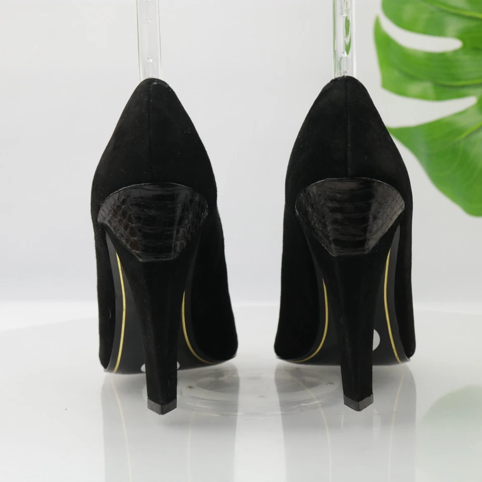 Zapato de vestir de colección Charles Jourdan para mujer talla 9 negro punta abierta tacón bloque Foto 4 de 4