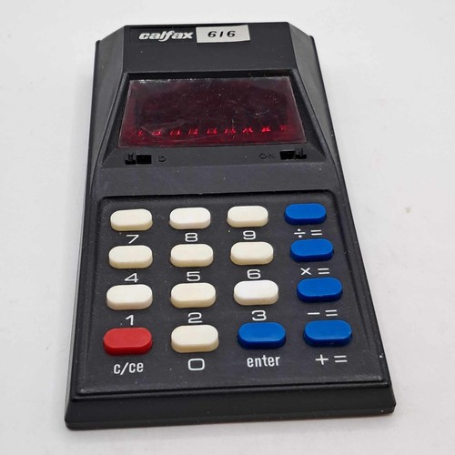 Vintage Calfax Super Cal 616 elektronischer Taschenrechner + Box + Handbuch getestet funktioniert - Bild 5 von 16