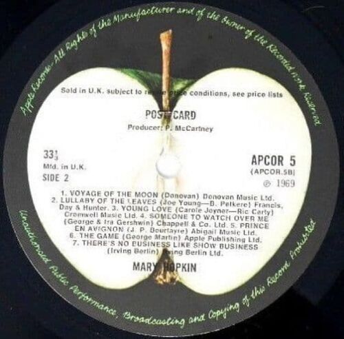 MARY HOPKIN Post Card Vinyl Record Album LP Apple 1969 Mono Folk Rock Pop Music - Picture 3 of 6