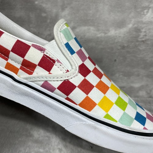 VANS Multi Color Checkered Slip On Women's Flats Loafers Size 7 - Picture 12 of 14
