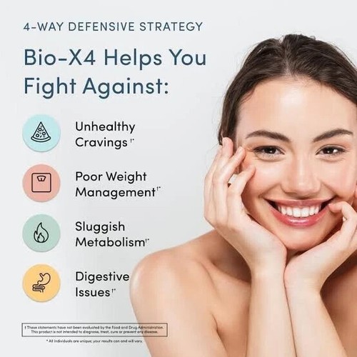 BIO-X4 NUCIFIC Gewichtsverlust verwalten probiotischer Stoffwechsel Boost 3er Pack - Bild 2 von 7