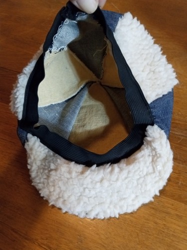 Vintage Denim And Wool Hat- Handmade  - Picture 5 of 10