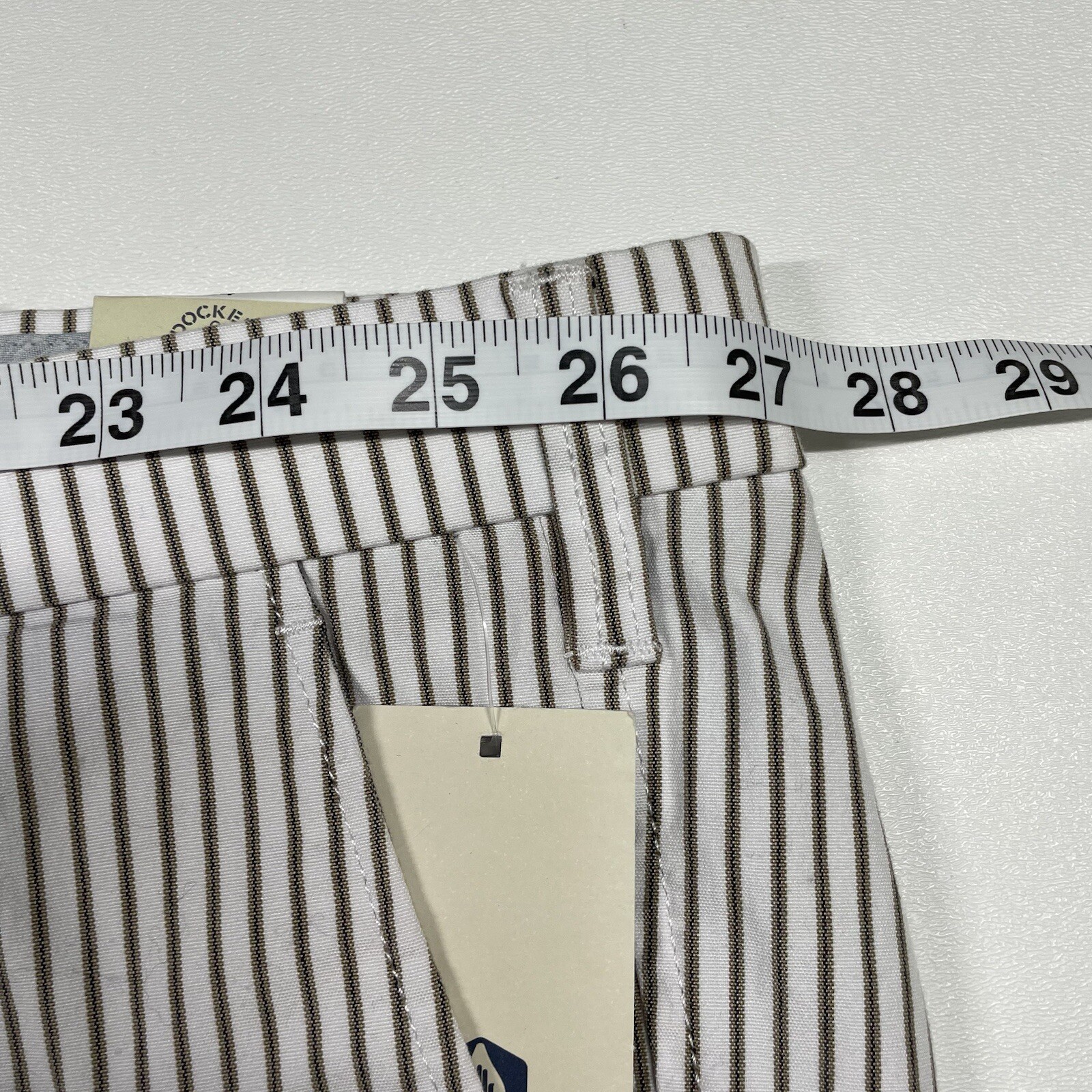 Dockers Shorts Men’s 54 Big & Tall White Stripe Supreme Flex Ultimate Chino NEW thumbnail 8