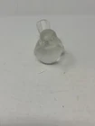 Vintage FENTON Art Glass Bird Frosted Clear Satin Figurine Signed Sparrow