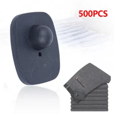 500pcs Checkpoint EAS Retail Security Hard Tags w/ Pins For RF Anti-Theft Alarm
