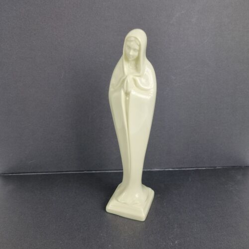 Vintage Keramik Porzellan weiße Figur Jungfrau Maria Madonna betend unbeschriftet 8 Zoll - Bild 5 von 10