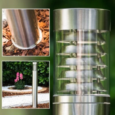 HOFSTEIN Lampada da terra design esterno luci da terra acciaio inox sentieri lampade giardino luce a paletto