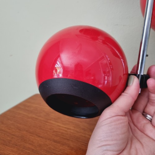 Retro 70's Eyeball Triple Ceiling Light Wall Lamp Red Ball BHS Vintage Original - Picture 9 of 14