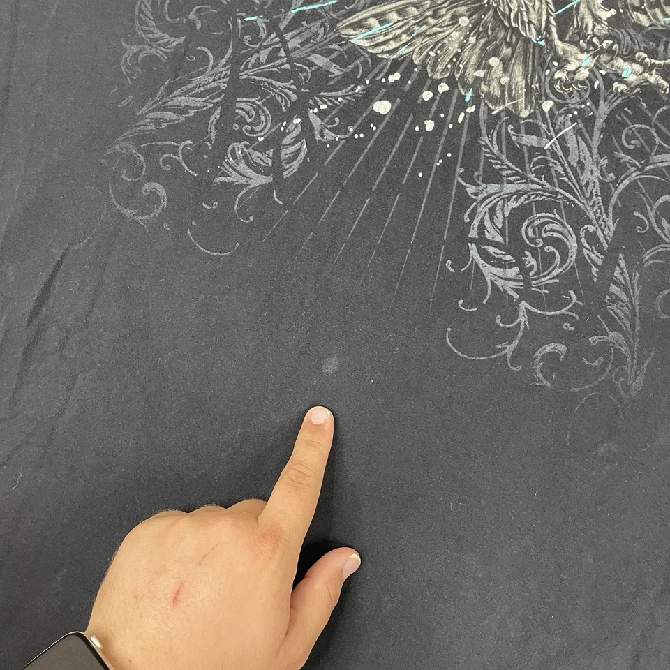 Hybrid Tees T Shirt Mens 2XL Y2K Vintage Grunge Emo Graphic Print Owl Goth Mall - Image 3 of 4