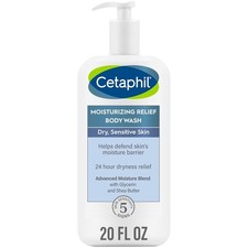 Cetaphil Body Wash, Moisturizing Relief Body Wash for Sensitive Skin, Creamy Ric