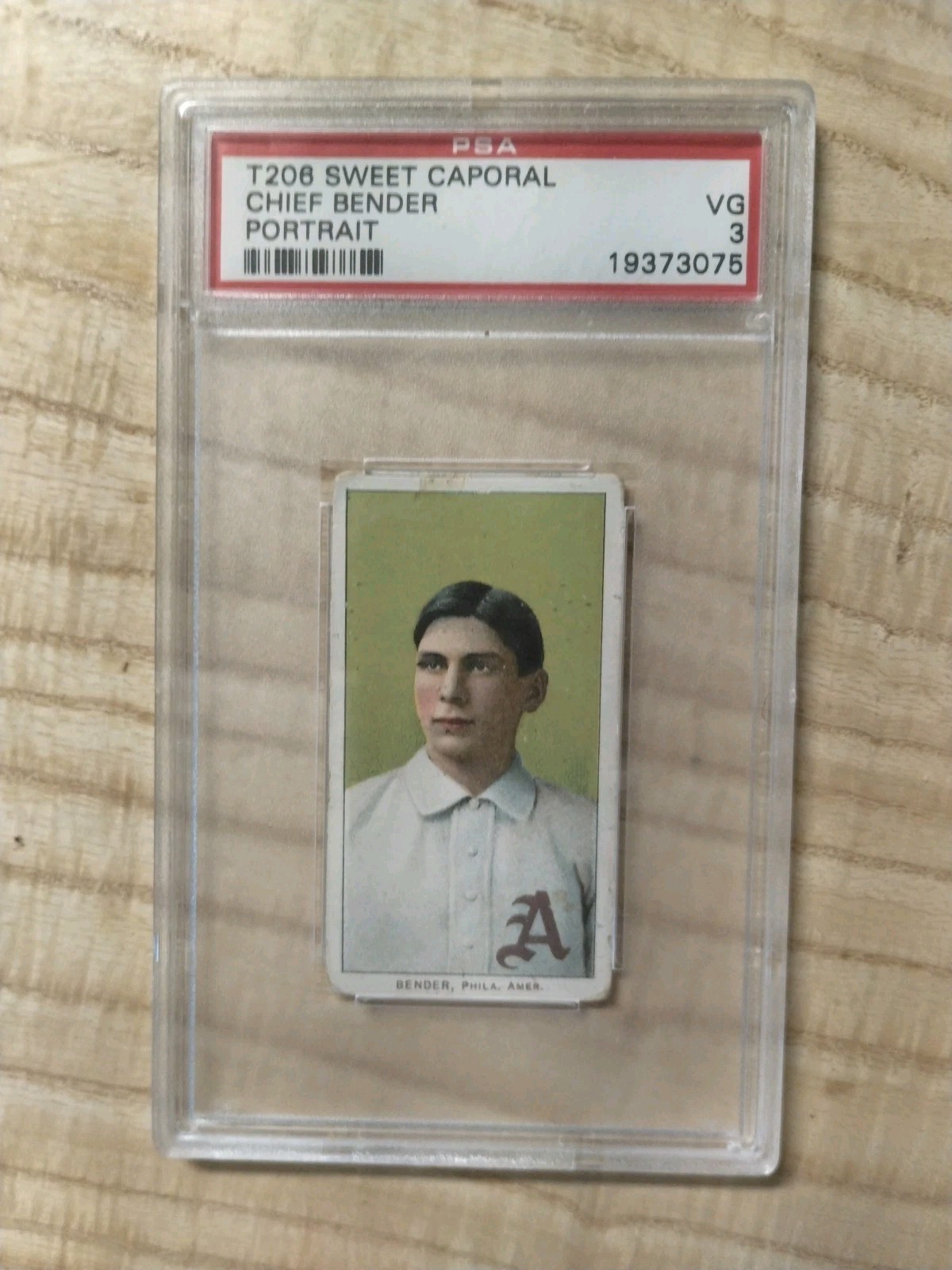 1909-11 T206 - Chief Bender 150 Back Portrait