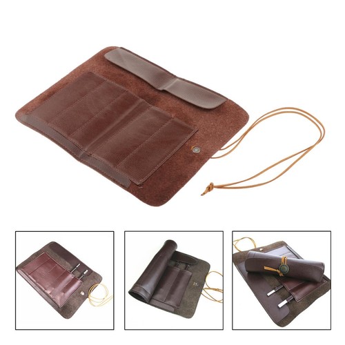 Knives Roll Up Bag Cover Case PU Leather Wrap Organizer Knife Pouch - Picture 2 of 7