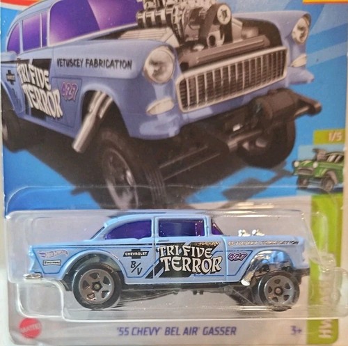 Hot Wheels HW Gassers 1955 Chevy Bel Air Gasser NEW Blue - Picture 4 of 7