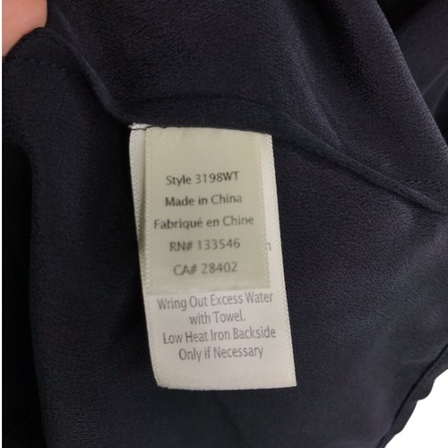 Ecru Top Womens Size XS Black V-Neck Sleeveless Hidden Snap Front Minimalist - Picture 7 of 8