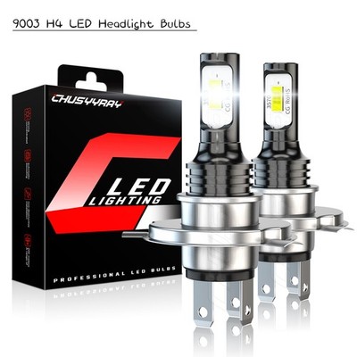 Hyper Bright H4 LED Headlight Bulbs Lights for Yamaha Grizzly 550 700 2007-16