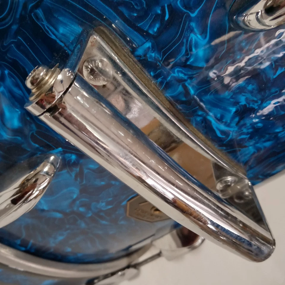 Gretsch 14x18"Jazz/Bop Bass Drum Vintage80s Drop-G SSB Peacock Blue Jasper Maple - Image 3 of 4