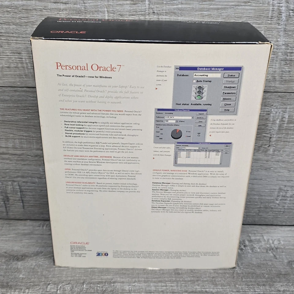 Personal Oracle 7 ~ Version 7.1 Windows Architecture Oracle Workgroup 2000~ New! - Image 2 of 4