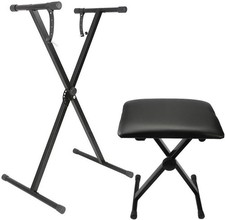 Heavy Duty Keyboard Stand and Stool, Adjustable 7 Height and Portable Single-X 