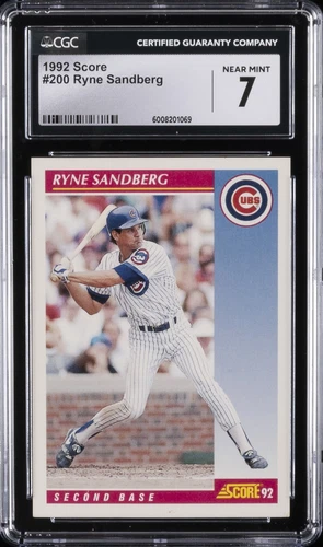 1992 SCORE #200 RYNE SANDBERG CGC 7