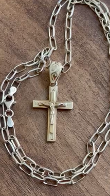 アクセサリー vintage silver925 Jesus cross necklace Vintage Cross Jesus Silver 925 Necklace Pendant Jewelry Enamel