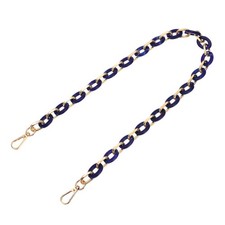 24 Inch Acrylic Chain Purse Strap Replacement Luxury Handbag Strap, Blue White