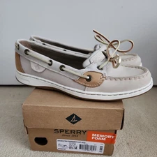 New in Box SPERRY Women's Top-Siders Boat Shoe Angelfish Shimmer Oat Gold Sz 8.5