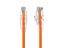 10ft Slim Cat6 28AWG UTP Ethernet Network Patch Cable Snagless, Orange