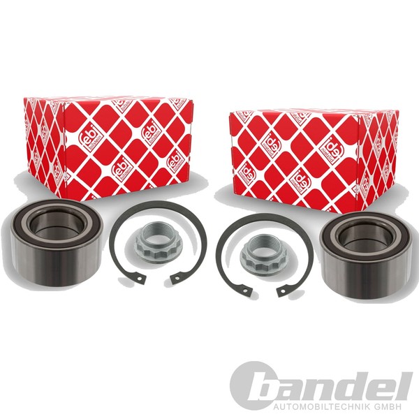 2X febi bilstein RADLAGER-SATZ Hinten Passend FÜR BMW 1 2 3 4 Links+Rechts-image