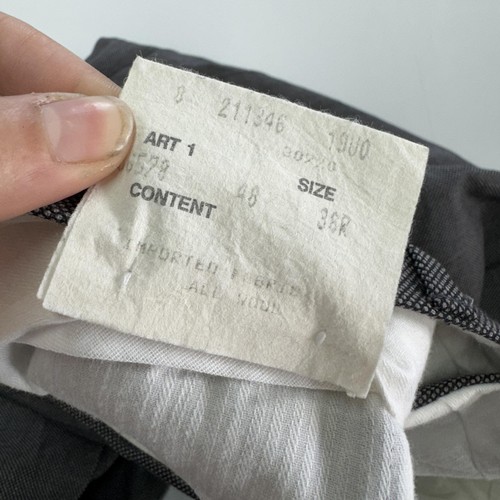 Vintage Hugo Boss Suit Mens 38R Double Breasted Wool Noiret Revue Italy 90s - Picture 11 of 15