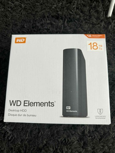 WD 18TB Elements Desktop External Hard Drive - USB 3.2 Western Digital HDD