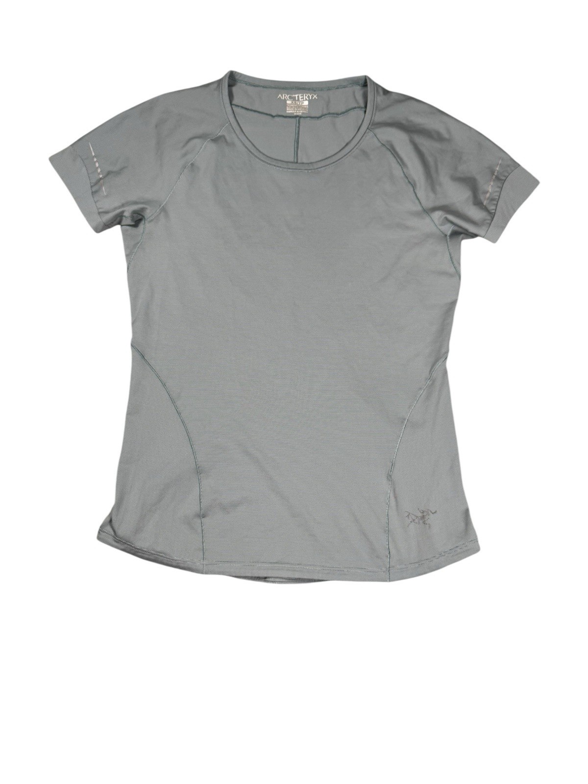 Camicia Arc'teryx donna taglia XS Motus Crew manica corta blu grigia aderente allenamento
