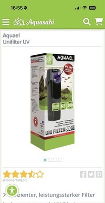 Aquael Innenfilter UNIFILTER UV 500 Uni Filter Aquariumfilter Filter Aquarium
