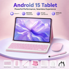 10.1" Kids Tablet Android 9 Tablets WIth Keyboard KIt Dual Camera 4GB 64GB