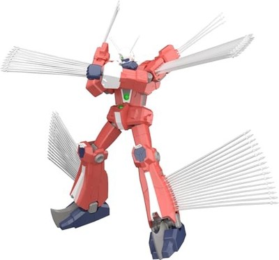 AOSHIMA Ideon Anime Color Ver 1/450 Pre-Colored Plastic Model Kit DI-02 JAPAN 