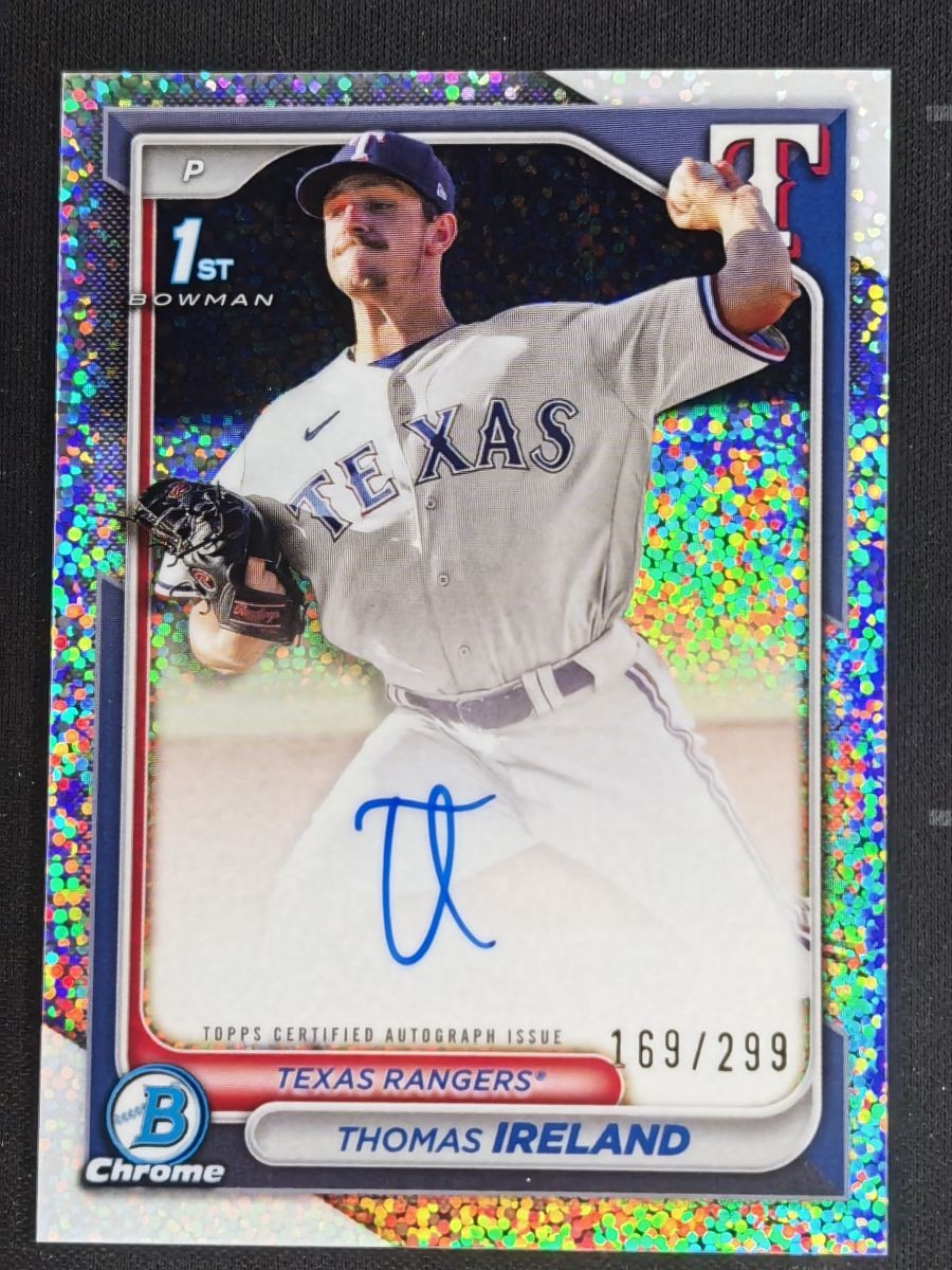 2024 Bowman Chrome - Autographs Thomas Ireland #CPA-TI Speckle Refractor /299