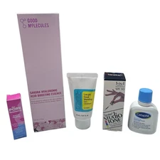 5pc Skincare Lot Good Molecules Benefit Cosrx Vacation Cetaphil Trial Mini