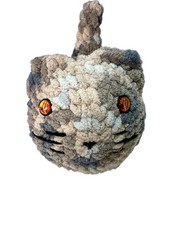 Handmade Evil Eye Crochet Loaf Cat Plushie