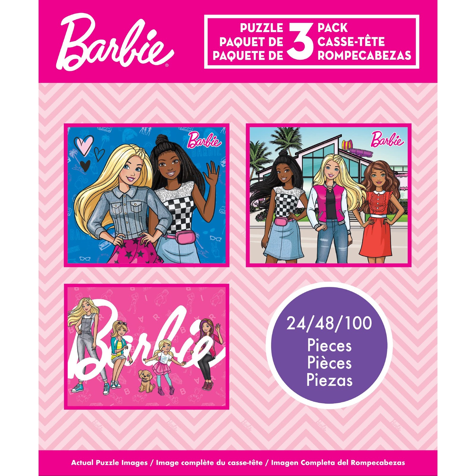Barbie 3 In 1 Jigsaw Puzzles For Kids Educational Gift For Boys And Girls