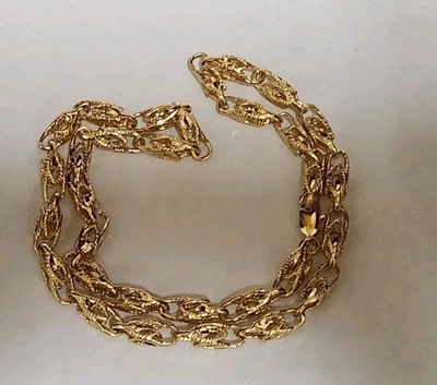 Men's Lady's Yellow Gold Plated Turkish Rope Chain 20in inch Long 6mm Wide New - Image 1 of 4
