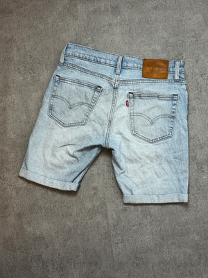 Levis 511 Premium Big E Shorts Herren W31 Light Wash Hellblau Denim Kurze Hose