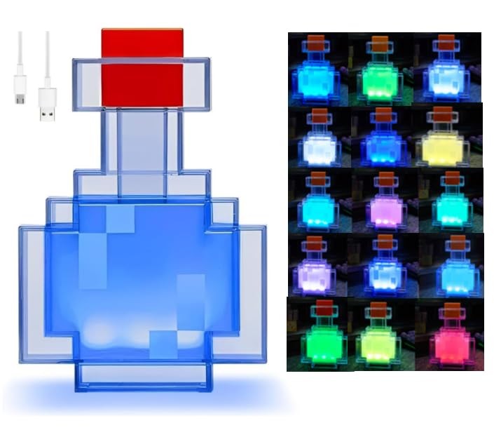 Bouteille de potion magique contre la peur du noir veilleuse enfant 15 couleurs