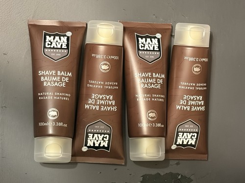 ManCave Natural Shaving Shave Balm Natural Scent for Men Face, Lot of 3 100mL