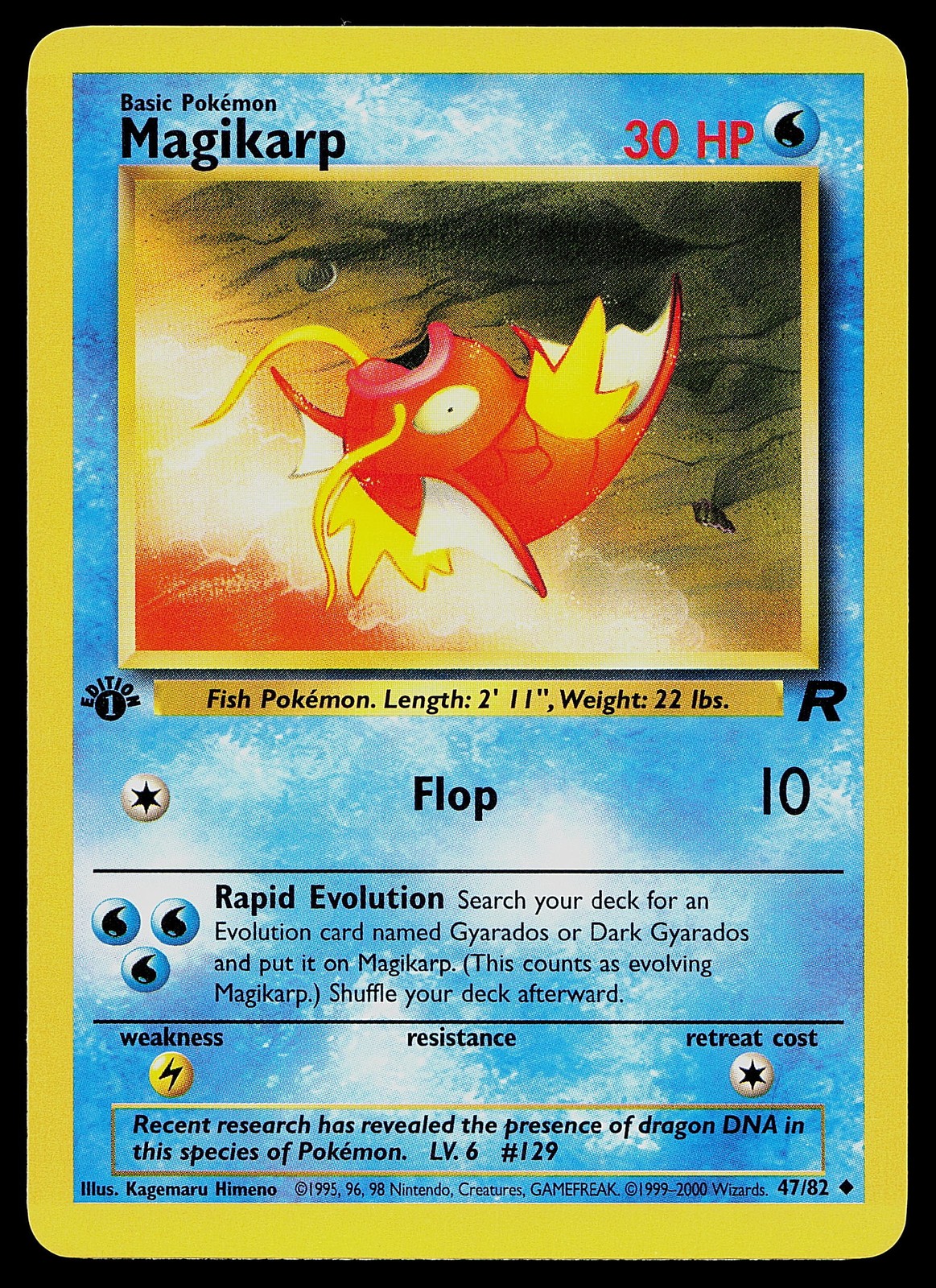 Pokemon Card - Magikarp Team Rocket 47/82 Uncommon 1st Edition