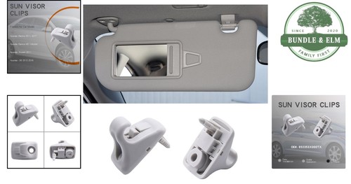 Sun Visor Clips Gray 2pcs for Hyundai Elantra i30 Accent Vehicle Accessory - Foto 2 di 7