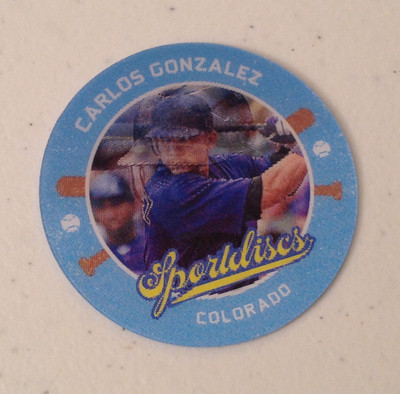 2013 Hometown Heroes *Sportdiscs* CARLOS GONZALEZ #SD27 Rockies Blue Disc