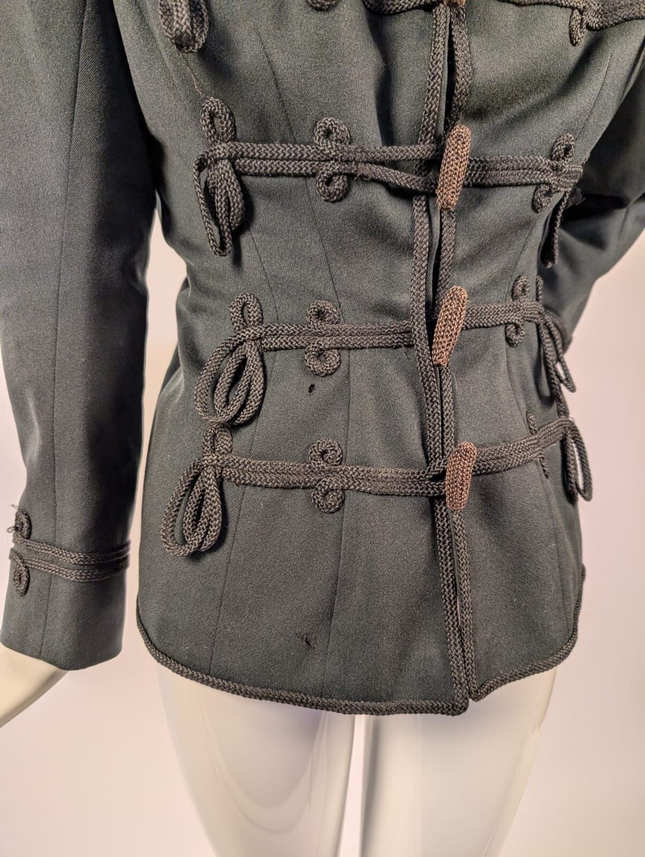 VICTORIAN MILITARY STYLE JACKET W BRAID + TOGGLE BUTTONS | eBay