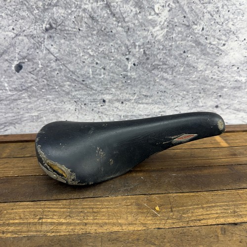 Selle San Marco Rollsitz Vintage Sattel Risse Leder Road Tour schwarz 80er BMX - Bild 4 von 18