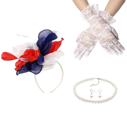 Elegant Headband Pearls Fascinators Headband 1920s Pearls Necklace for Women - Picture 15 of 16