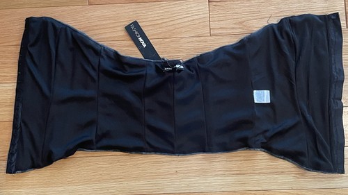 Fashion Nova Corset Top Gray Washed Faux Leather Corset Size L - NWT - Picture 4 of 6