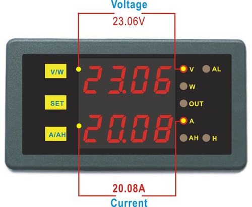 DC 90V 50A Meter Voltage Amp Power Ah Hour Battery Capacity Tester +Shunt VAC2 - Picture 3 of 5